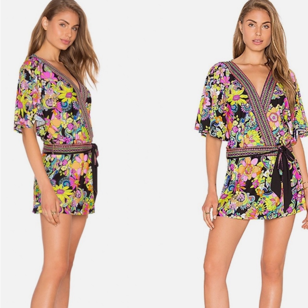 Trina Turk Monaco Tunic Multicolor Floral Swim Coverup